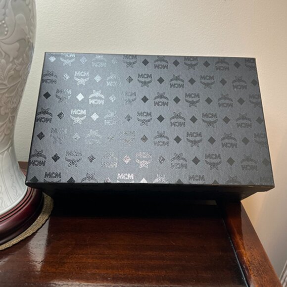 MCM - Women's Blue Denim Monogram Slide Slippers - NIB - Picture 2 of 8